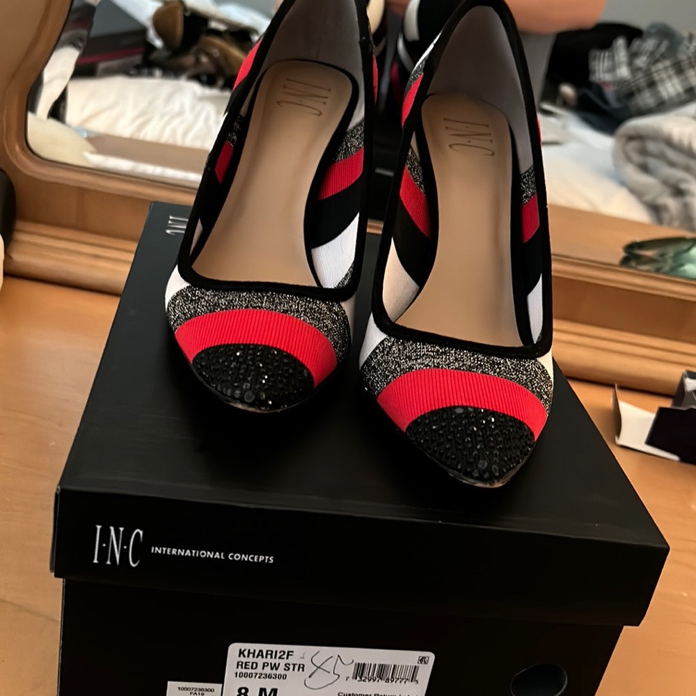 Striped heels size8